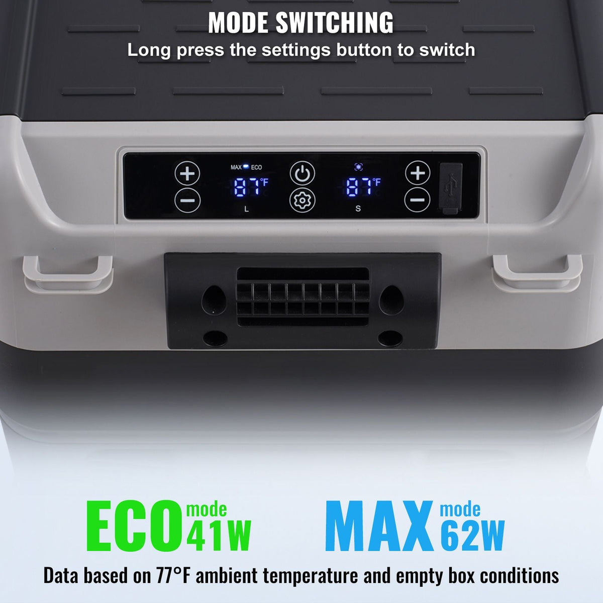 Portable Car Refrigerator, 12 Volt Car Refrigerator Fridge, 40 L / 42.3 qt Dual Zone Portable Freezer, -4-68 F Adjustable Temperature, Compressor Cooler for Home, Outdoor, Camping, RV, Car