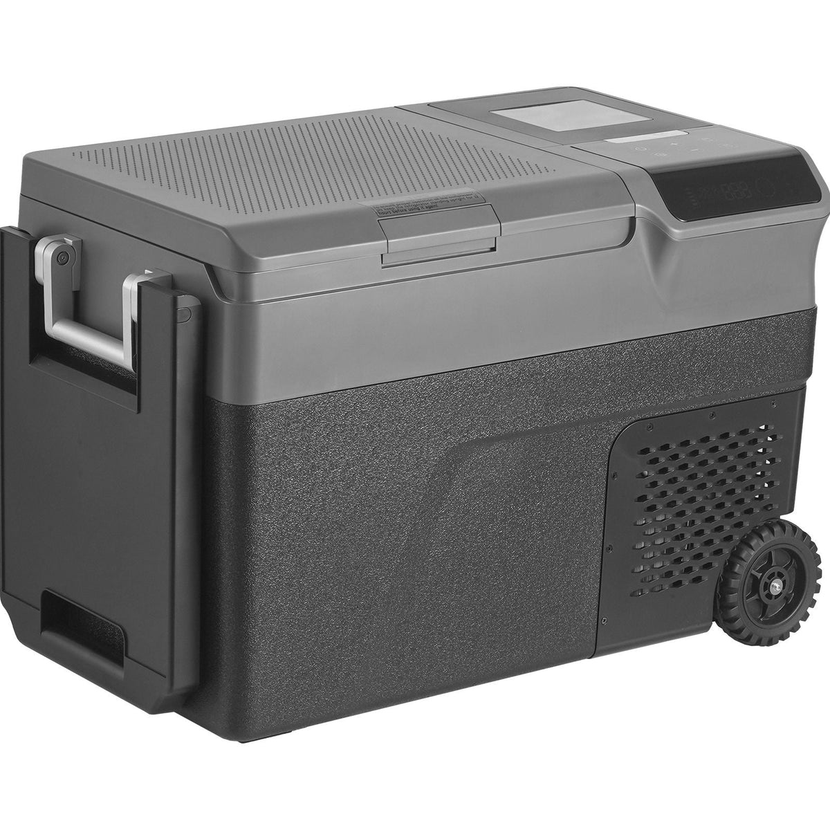 Portable Car Refrigerator, with Ice Making Function, 12 Volt Car Refrigerator Fridge, 37 QT Single Zone Portable Freezer, -4 to 68 F Adjustable Temperature, with Casters for Camping, Car, RV