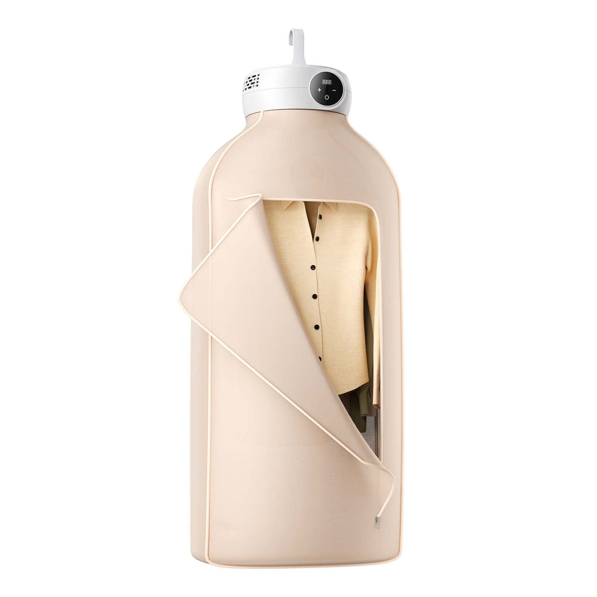 Portable Clothes Dryer, Clothes Dryer with Dryer Bag, PTC Heating & LED Display, Foldable Mini Dryer with 5-H Timer for Apartments, Dorms, RVs, or Hotels, 600W, Beige