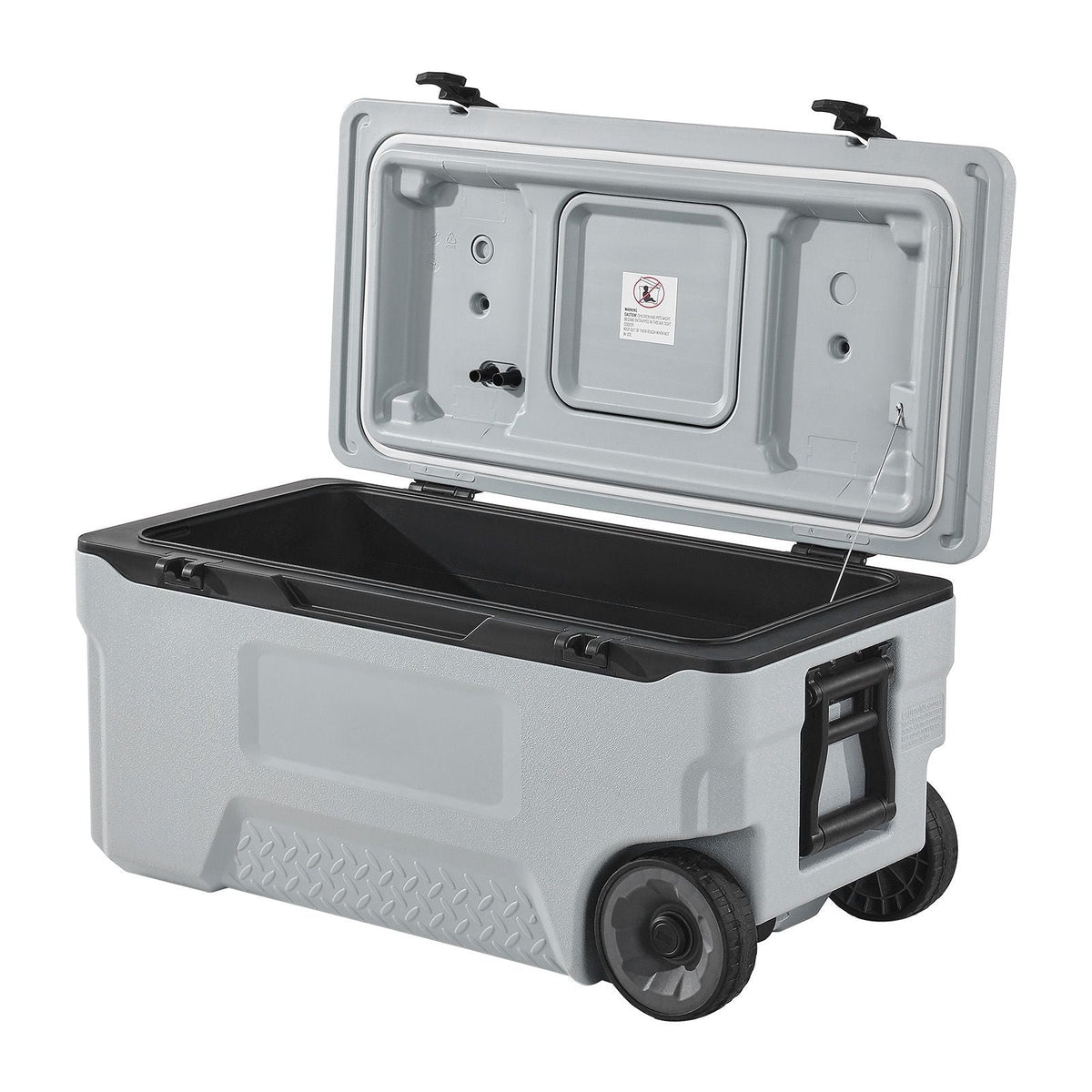 Portable Cooler, 74 QT Wheeled Cooler with Ice Retention, Heavy-Duty Handles and Cup Holder, Lightweight Rigid Material Insulated Portable Cooler, Suitable for Family Picnics and Long Trips