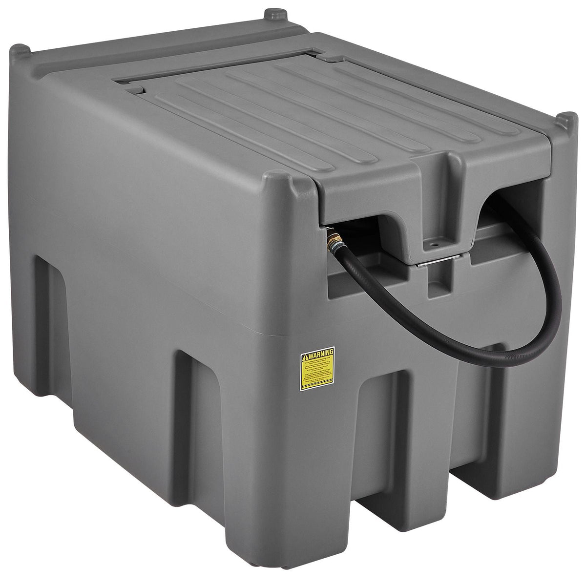 Portable Diesel Tank, 116 Gallon Capacity & 10 GPM Flow Rate, Diesel Fuel Tank with 12V Electric Transfer Pump and 13.1ft Rubber Hose, PE Diesel Transfer Tank for Easy Fuel Transportation, Gray