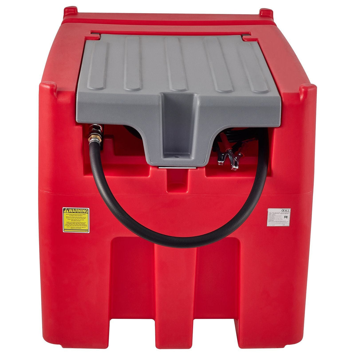 Portable Diesel Tank, 116 Gallon Capacity & 10 GPM Flow Rate, Diesel Fuel Tank with 12V Electric Transfer Pump and 13.1ft Rubber Hose, PE Diesel Transfer Tank for Easy Fuel Transportation, Red