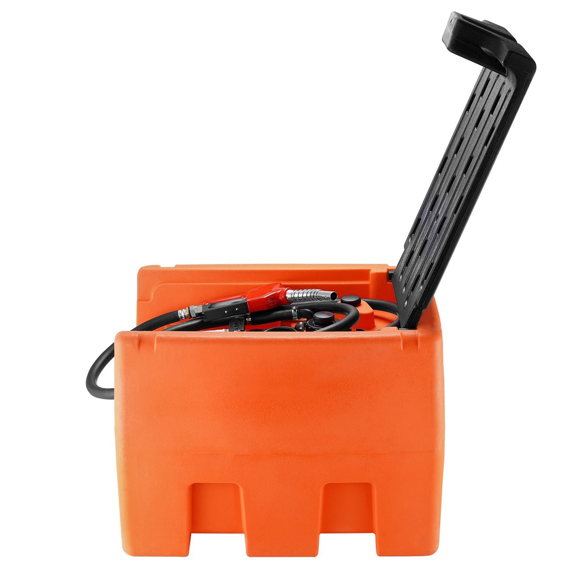 Portable Diesel Tank, 48 Gallon, 10.6GPM Flow Rate, Diesel Fuel Tank with 12V Electric Transfer Pump, 13.1 ft Hose, Auto Fueling Nozzle, Diesel Transfer Tank for Easy Fuel Transportation, Orange