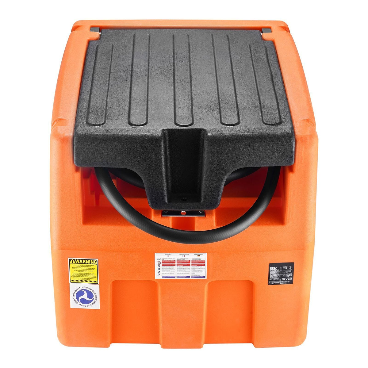 Portable Diesel Tank, 48 Gallon, 10.6GPM Flow Rate, Diesel Fuel Tank with 12V Electric Transfer Pump, 13.1 ft Hose, Auto Fueling Nozzle, Diesel Transfer Tank for Easy Fuel Transportation, Orange
