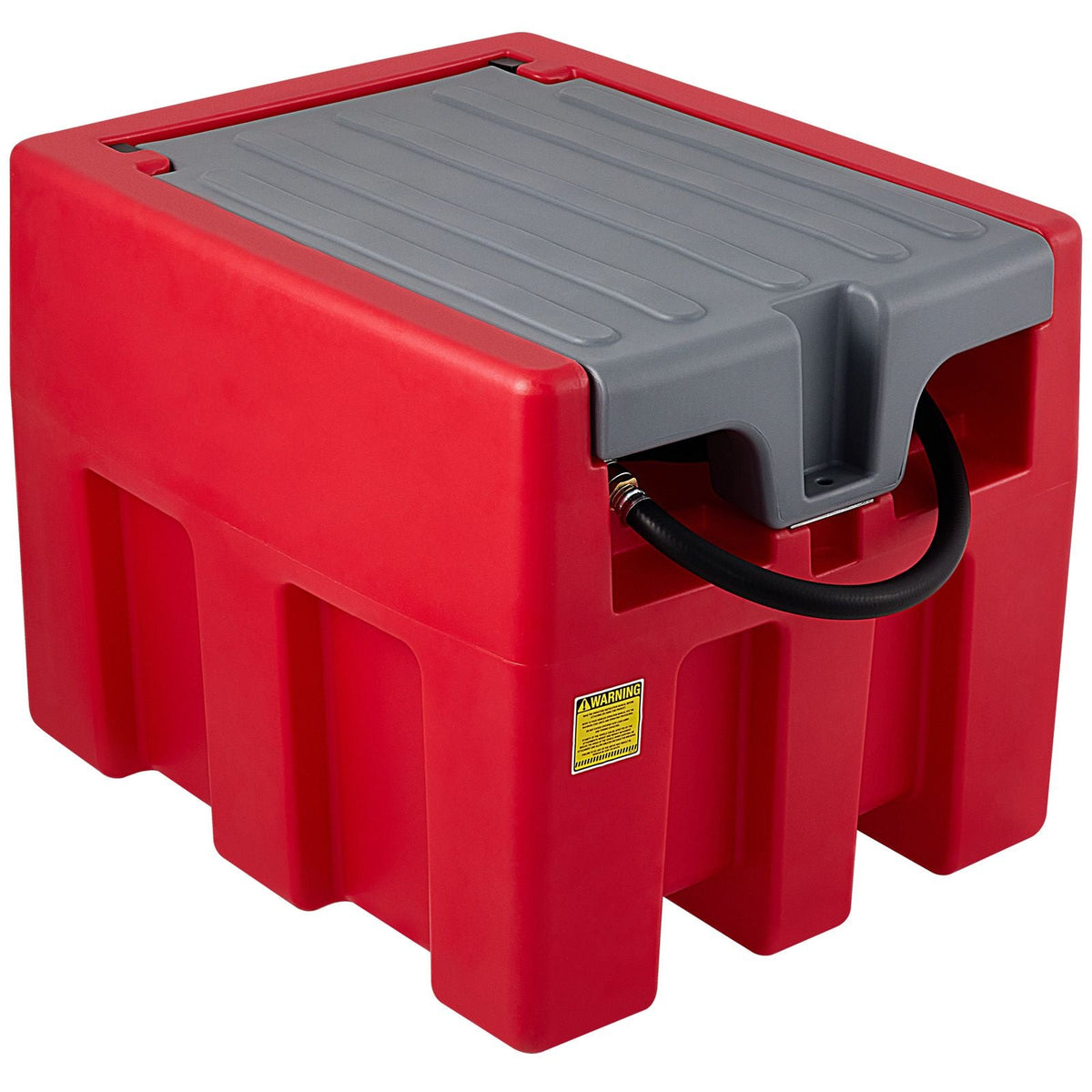 Portable Diesel Tank, 58 Gallon Capacity & 10 GPM Flow Rate, Diesel Fuel Tank with 12V Electric Transfer Pump and 13.1ft Rubber Hose, PE Diesel Transfer Tank for Easy Fuel Transportation, Red