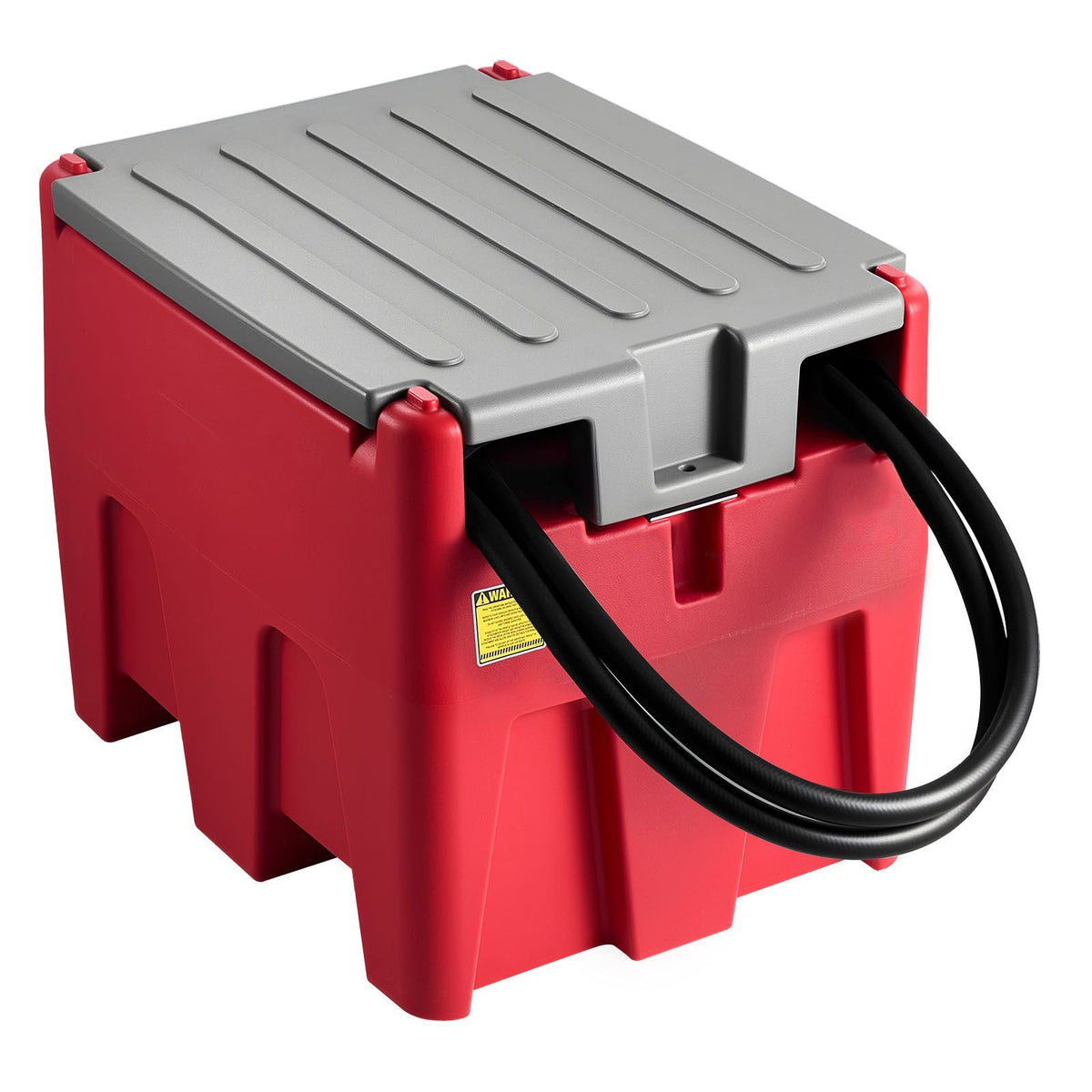 Portable Diesel Tank, 58 Gallon Capacity & 10.6 GPM Flow Rate, Fuel Tank with 12V Electric Transfer Pump and 13.1ft Rubber Hose, PE Diesel Transfer Tanks for Easy Fuel Transportation, Red