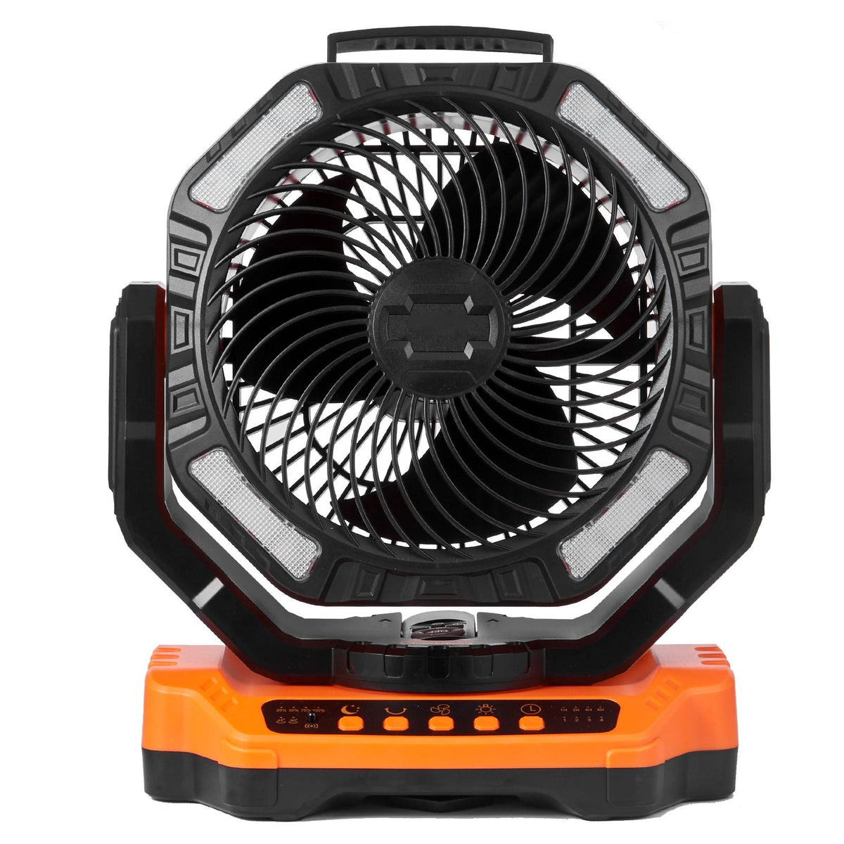 Portable Fan Rechargeable 13 inch, Battery Powered Fan with LED Lantern, 4 Speeds Adjustable & 45°/90°Automatic Swivel & Timer , USB Battery Operated Fans for Travel Bedroom Home Camping Office