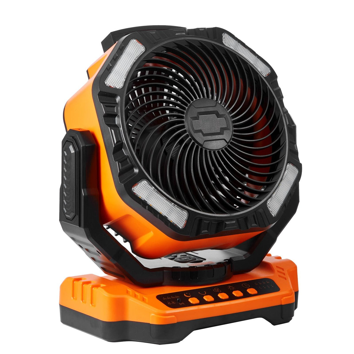 Portable Fan Rechargeable 13 inch, Battery Powered Fan with LED Lantern, 4 Speeds Adjustable & 45°/90°Automatic Swivel & Timer , USB Battery Operated Fans for Travel Bedroom Home Camping Office