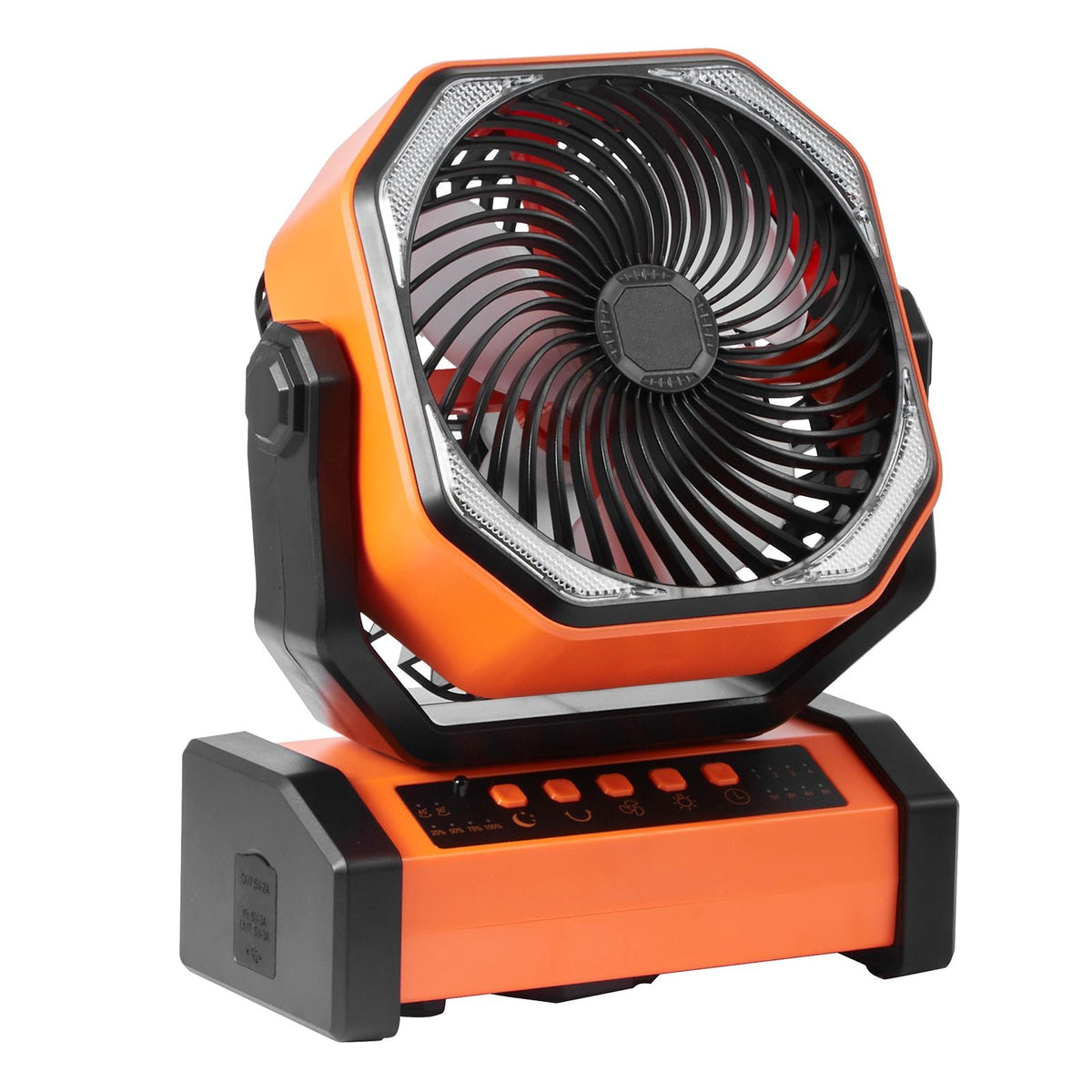 Portable Fan Rechargeable 8 inch, Battery Powered Fan with LED Lantern, 4 Speeds Adjustable Portable Small Table Fan Personal, USB Battery Operated Fans for Travel Bedroom Home Camping Office