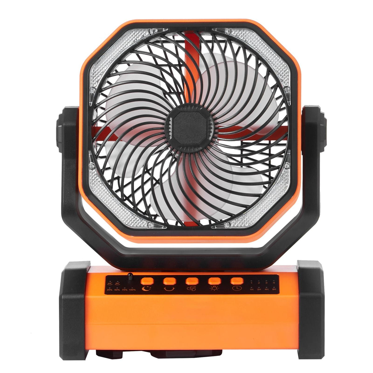 Portable Fan Rechargeable 9 inch, Battery Powered Fan with LED Lantern, 4 Speeds Adjustable & 45°/90°Automatic Swivel & Timer , USB Battery Operated Fans for Travel Bedroom Home Camping Office