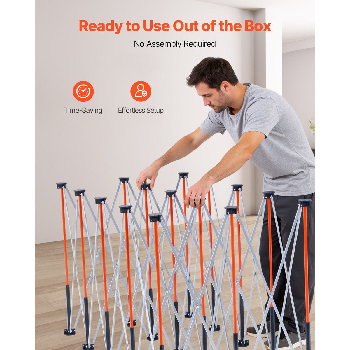 Portable Folding Workstand, 8.05 x 4.13 ft Collapsible Workbench, 6000 lbs Weight Capacity, No Assembly Foldable Work Stand with Storage Bag, Table Top NOT Included, for Garage Workshop Outdoor