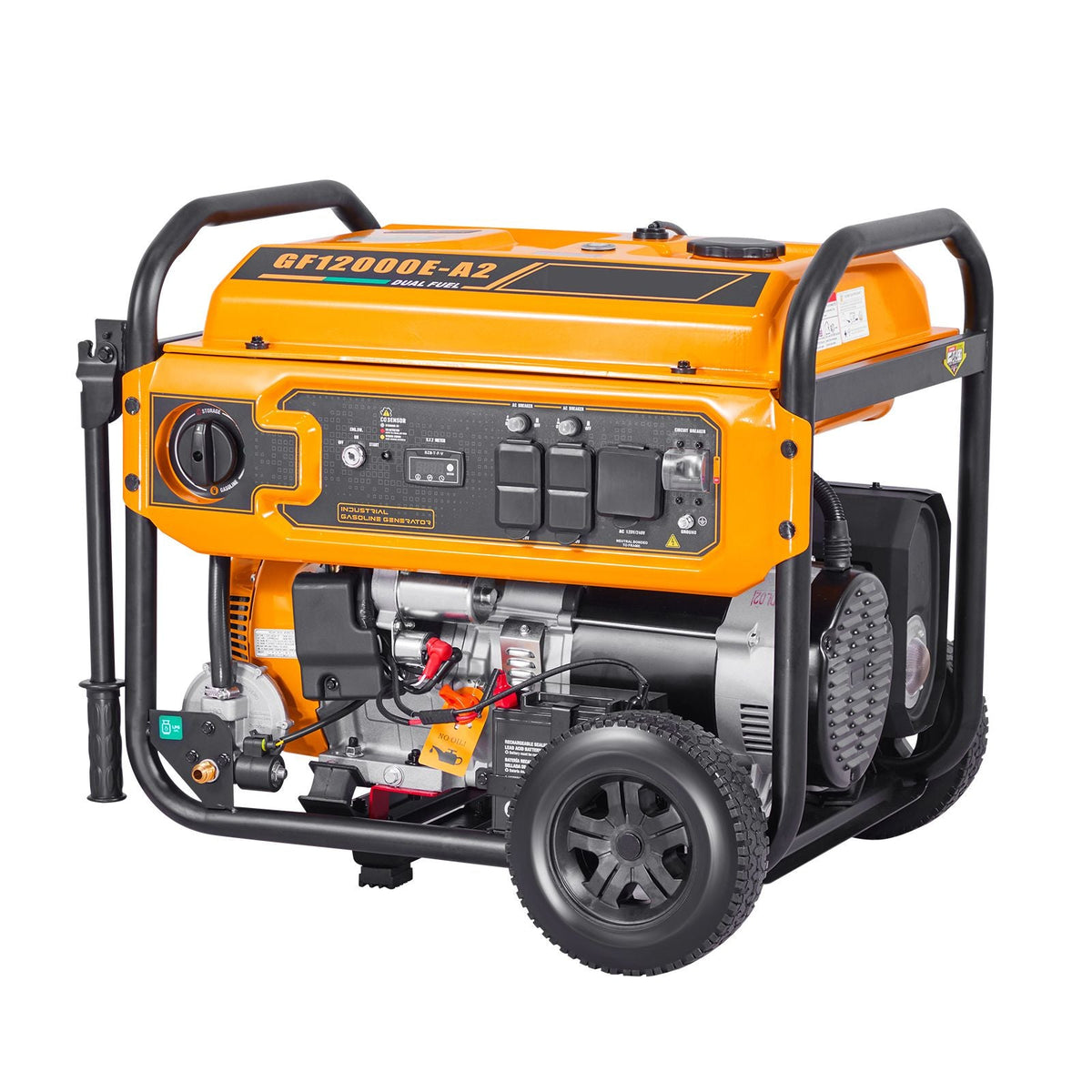 Portable Generator, Gasoline 13500W Peak Watt & LPG 12000W Peak Watt Dual Fuel Generator, Home Backup Generators with Electric Start, Gasoline & LPG Powered, CO Sensor, 20A & 50A Outlets