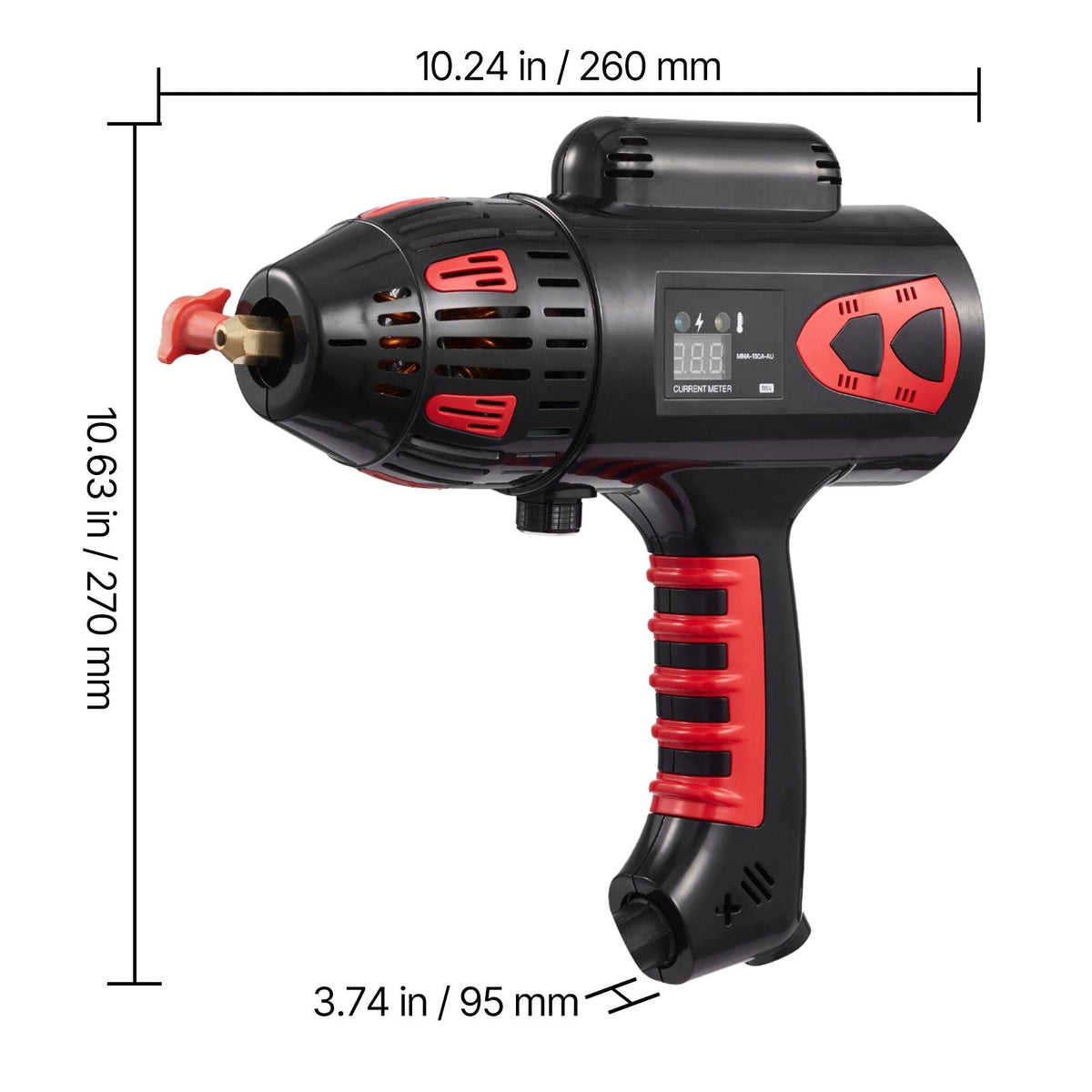 Portable Handheld Welding Machine, 20 - 130A Portable ARC Welder with Stepless Current Adjustment & IGBT Inverter, 115V Handheld Stick Welder Digital Display Fit for 1/16"-1/8" Welding Rods