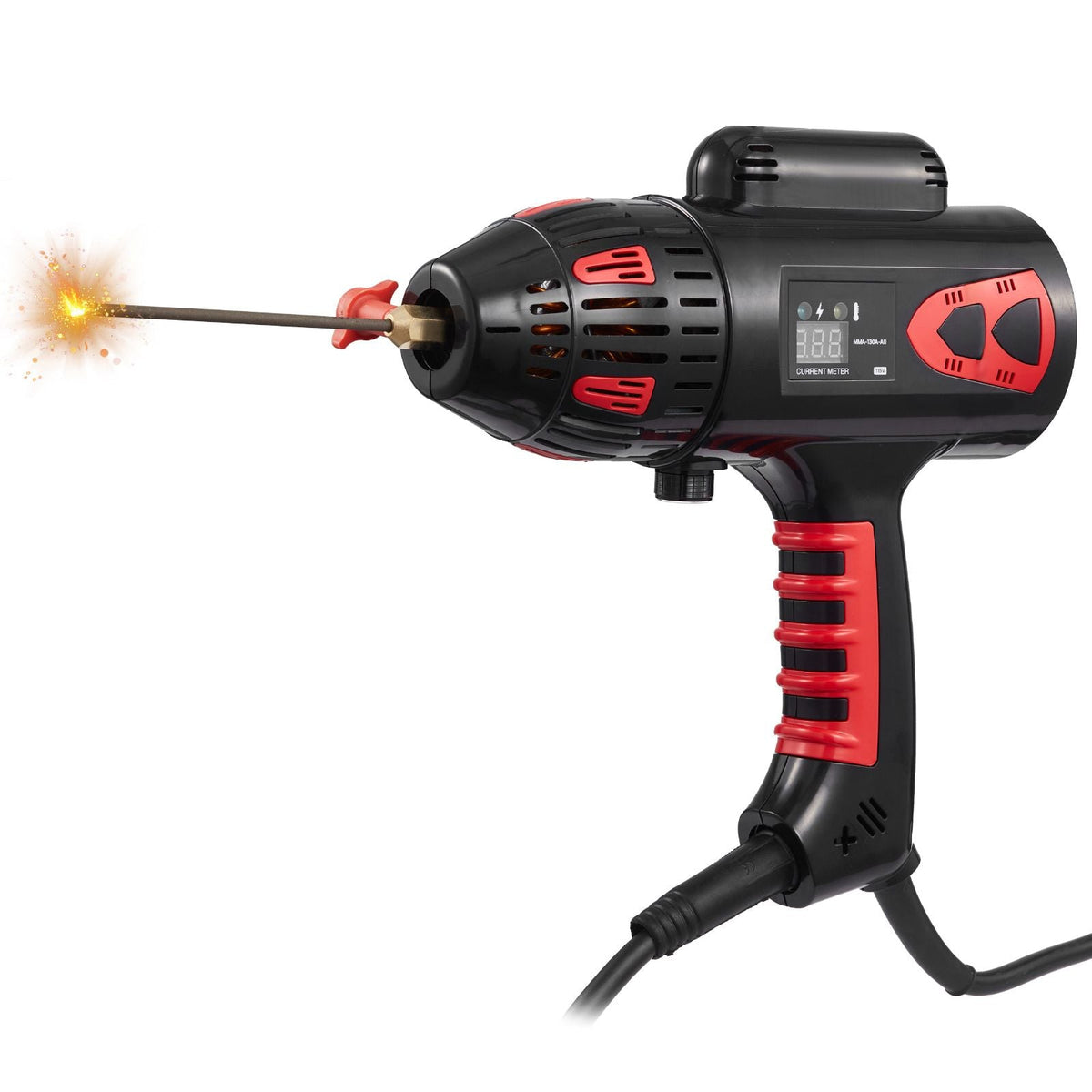 Portable Handheld Welding Machine, 20 - 130A Portable ARC Welder with Stepless Current Adjustment & IGBT Inverter, 115V Handheld Stick Welder Digital Display Fit for 1/16"-1/8" Welding Rods