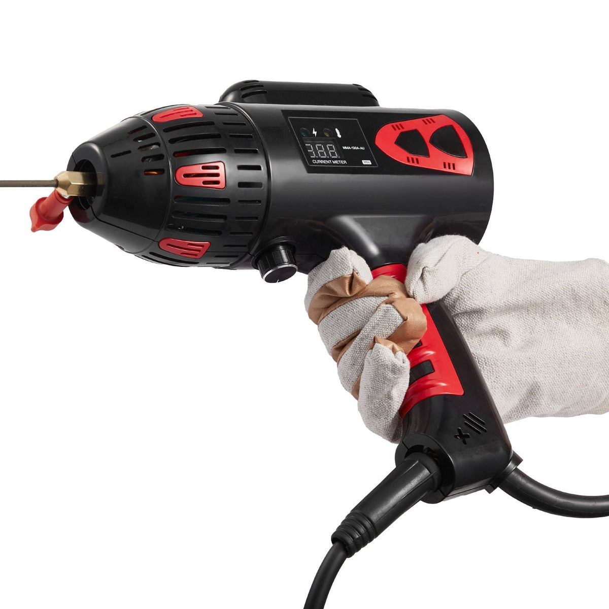 Portable Handheld Welding Machine, 20 - 130A Portable ARC Welder with Stepless Current Adjustment & IGBT Inverter, 115V Handheld Stick Welder Digital Display Fit for 1/16"-1/8" Welding Rods