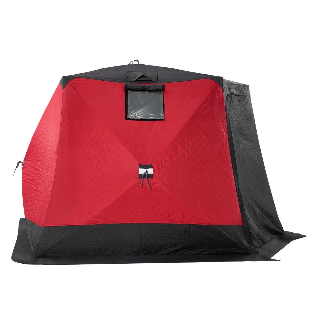 Portable Ice Shelter, 4-6 Person Insulated Pop-Up Ice Fishing Tent, 50 Square Feet Fishable Area, Thermal Ice Shanty for Winter Fishing, Ice Cube with Anchors, Ropes, Carrying Bag, 130"x130"