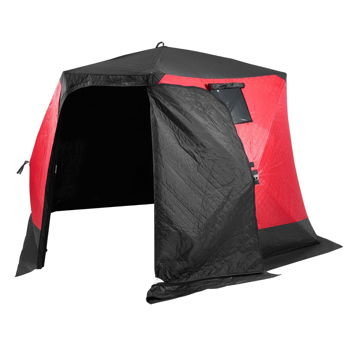 Portable Ice Shelter, 4-6 Person Insulated Pop-Up Ice Fishing Tent, 50 Square Feet Fishable Area, Thermal Ice Shanty for Winter Fishing, Ice Cube with Anchors, Ropes, Carrying Bag, 130"x130"