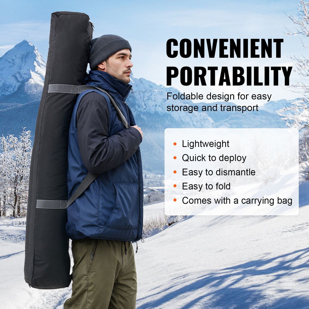 Portable Ice Shelter, 4-6 Person Insulated Pop-Up Ice Fishing Tent, 50 Square Feet Fishable Area, Thermal Ice Shanty for Winter Fishing, Ice Cube with Anchors, Ropes, Carrying Bag, 130"x130"