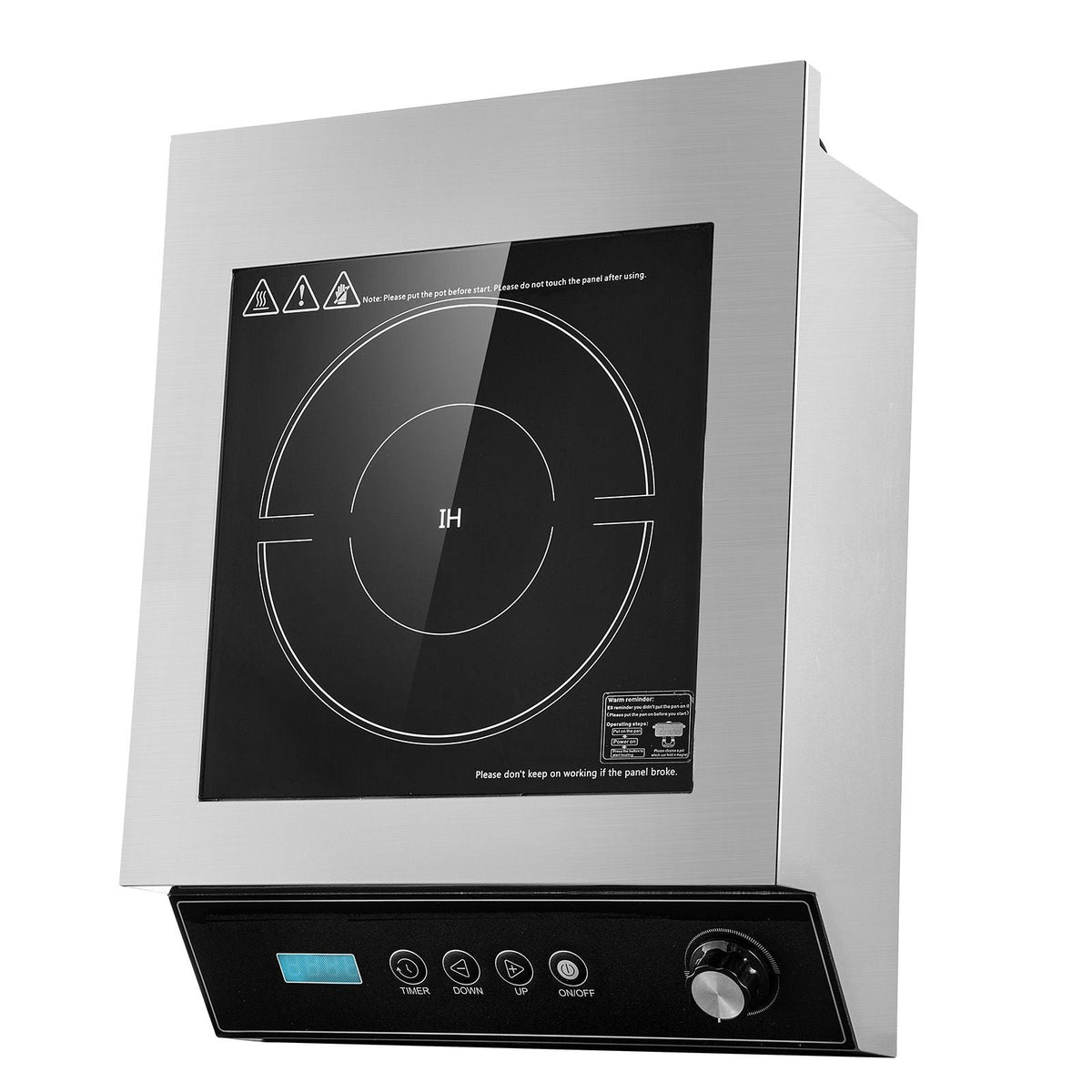 Portable Induction Cooktop, 5000W Commercial Induction Burner with 16 Temperature Settings, Stainless Steel Countertop Induction Hot Plate with 4H Timer, Child Lock, for Restaurant Cooking