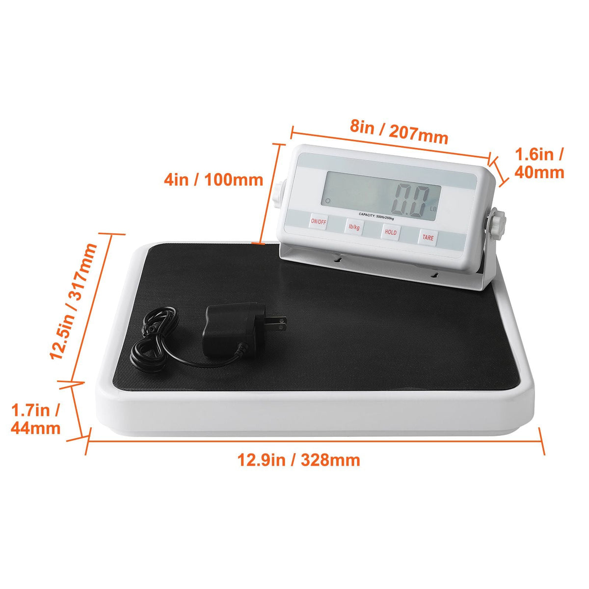 Portable Medical Scale, Professional Digital Physician Scale for Weighing - with Anti-Slip Mat, 2 Units (kg/lb), Hold & Tare Function, 550LBS Capacity Physician Wight Scale for Gym Home Hospital