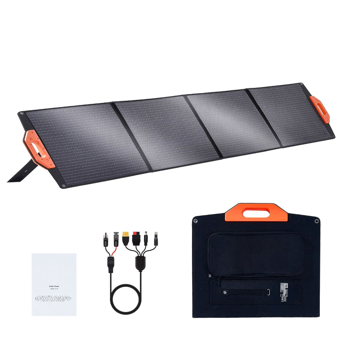 Portable Monocrystalline Solar Panel, 200W Foldable Monocrystalline ETFE Solar Charger, 23% Efficiency Solar Panel with MC4 Output, IP67 Waterproof for Power Stations, Camping, Hiking, Off-Grid