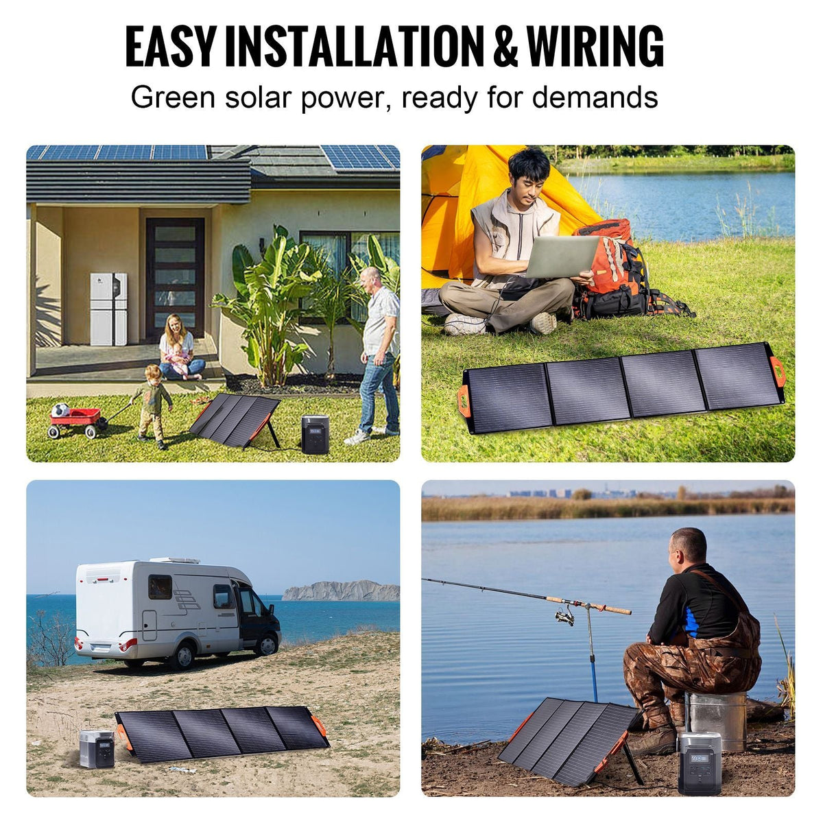 Portable Monocrystalline Solar Panel, 200W Foldable Monocrystalline ETFE Solar Charger, 23% Efficiency Solar Panel with MC4 Output, IP67 Waterproof for Power Stations, Camping, Hiking, Off-Grid