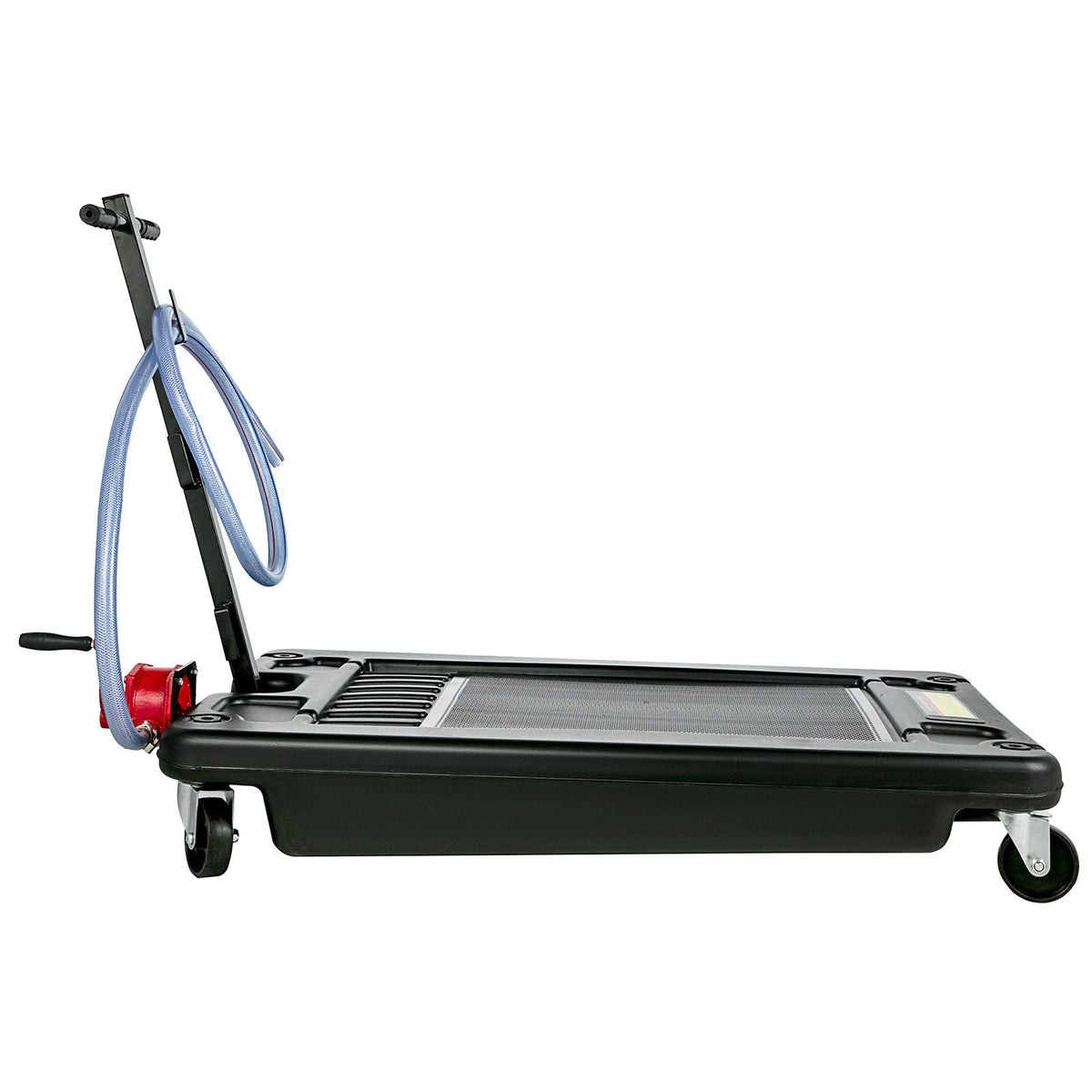 Portable Oil Drain Pan with Pump 64L Oil Drain Pan 17 Gallon Low Profile Oil Drain Pan with 8\' Hose for SUV Car and Trucks
