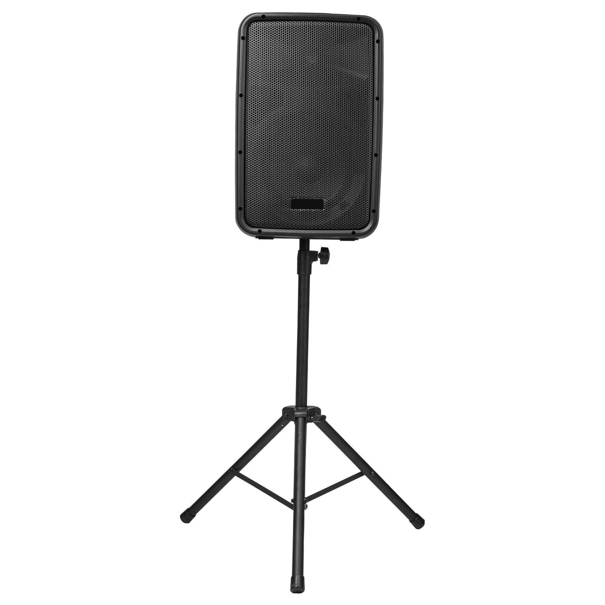 Portable PA System, 300W Powered, Sound System Set with 8 Channel Mixer, Dual Speakers, Wireless Bluetooth, Microphone, Compact Stands, USB SD XLR RCA Inputs, Remote Control, for DJs Events