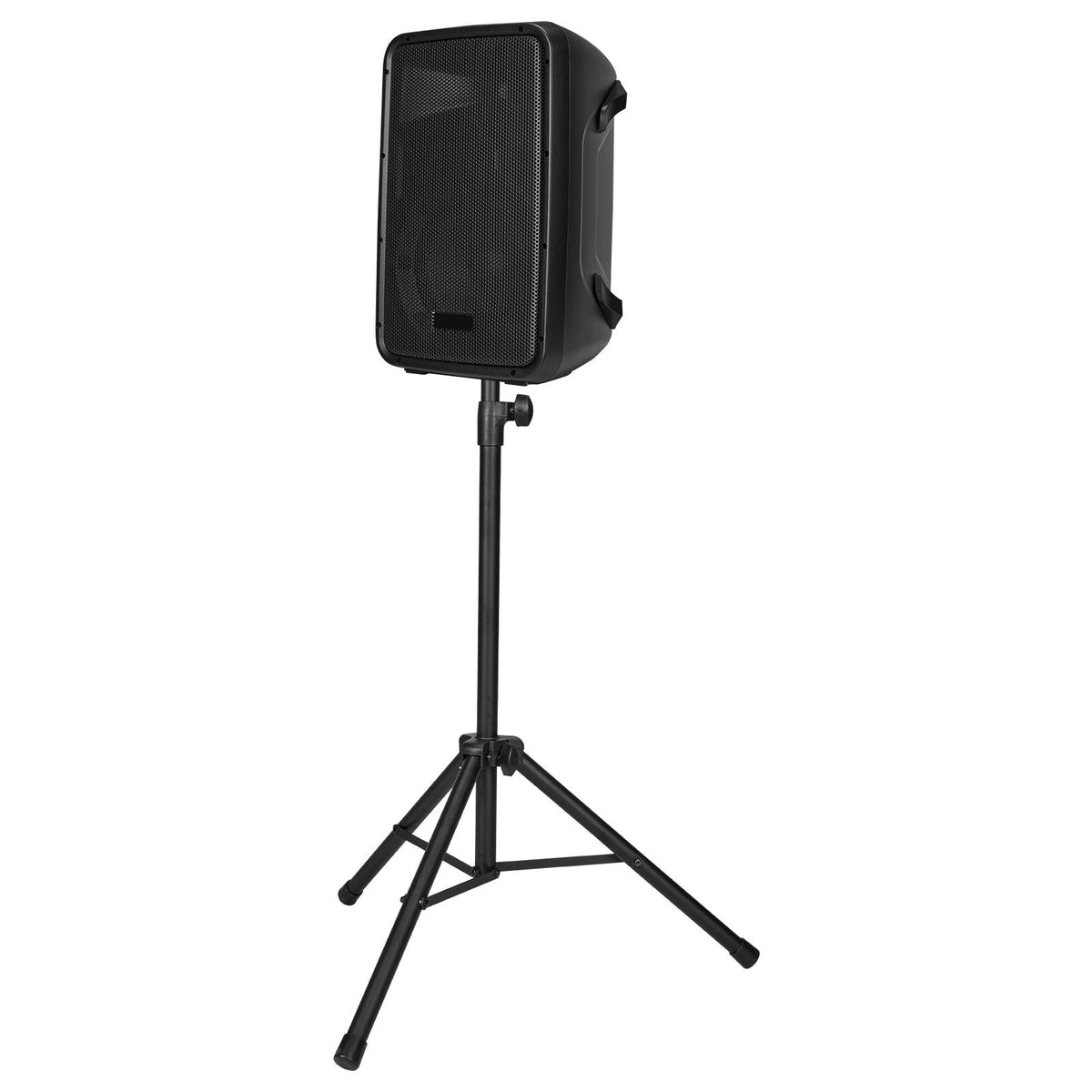 Portable PA System, 300W Powered, Sound System Set with 8 Channel Mixer, Dual Speakers, Wireless Bluetooth, Microphone, Compact Stands, USB SD XLR RCA Inputs, Remote Control, for DJs Events