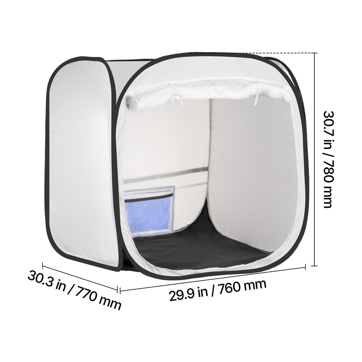 Portable Paint Booth Tent, 28.3 x 28.5 x 29.5 inch Pop-Up Portable Spray Paint Tent with Mesh Door, Spray Painting Tents for Cabinets, Chairs, Models, Tables, Pop-Up Design, Efficient Airflow