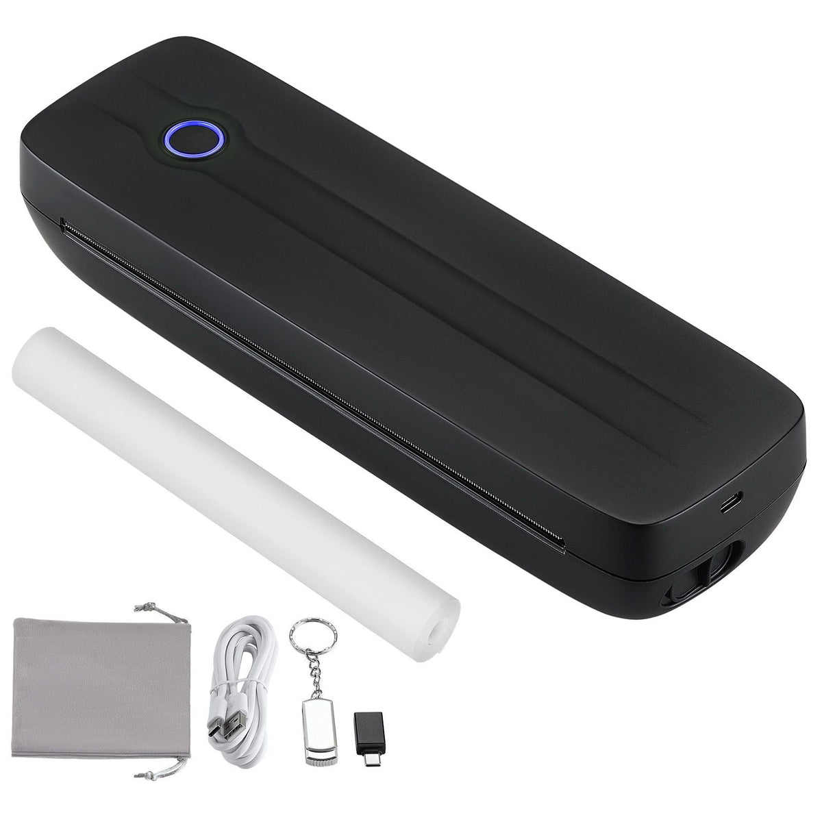 Portable Printer - 2600mAh Battery, 203 DPI, Bluetooth Inkless Mobile Printer for A4, A5 & 8.5" x 11" Thermal Paper, Compatible with iOS, Android & Laptop, Ideal for Travel, Office & Home Use