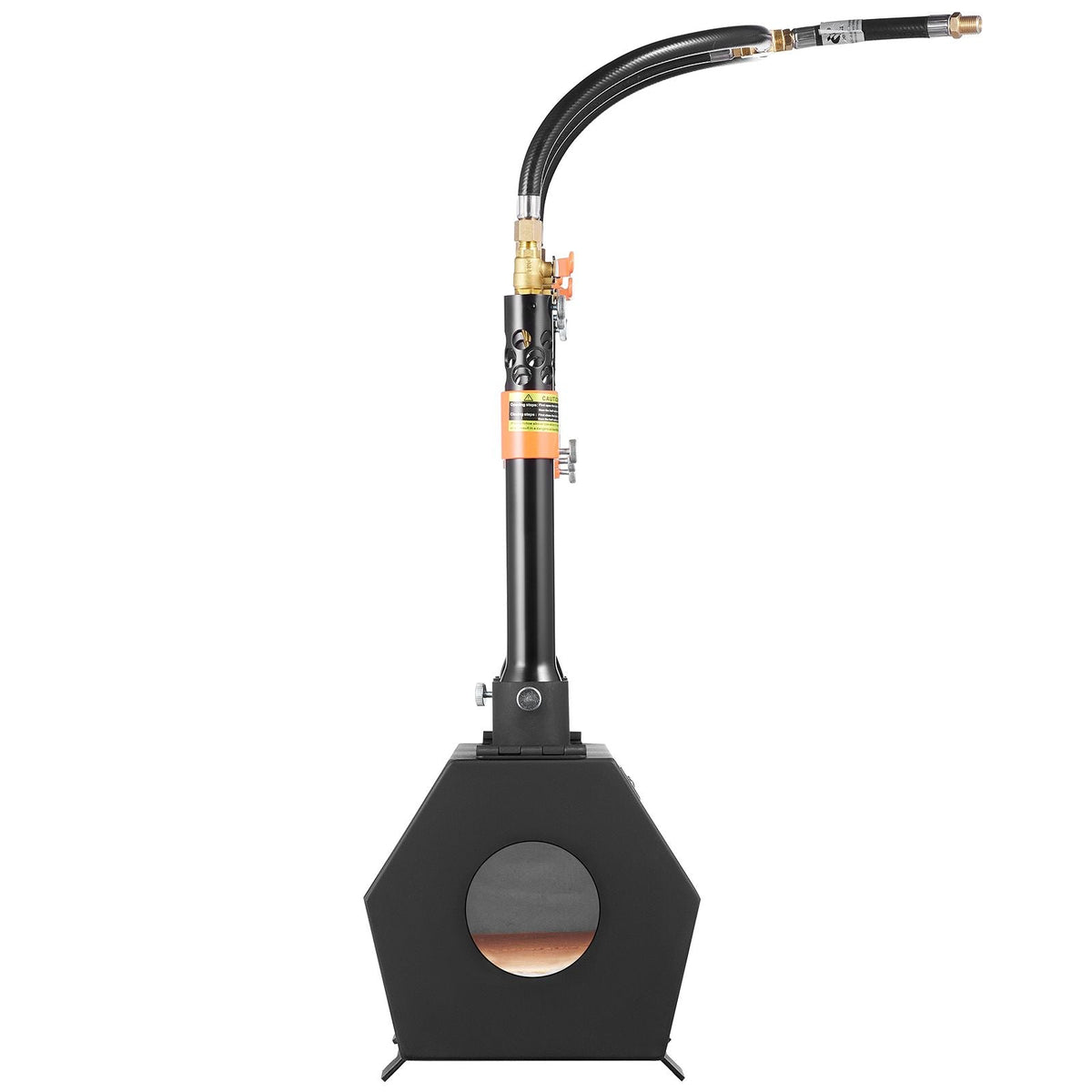 Portable Propane Forge, 3 Burner Farrier Forge, 2600 Fahrenheit Tool and Knife Making Blacksmithing Gas Forge, Large Capacity Hexagon Cold-Rolled Steel Gas Forging Tools and Equipment