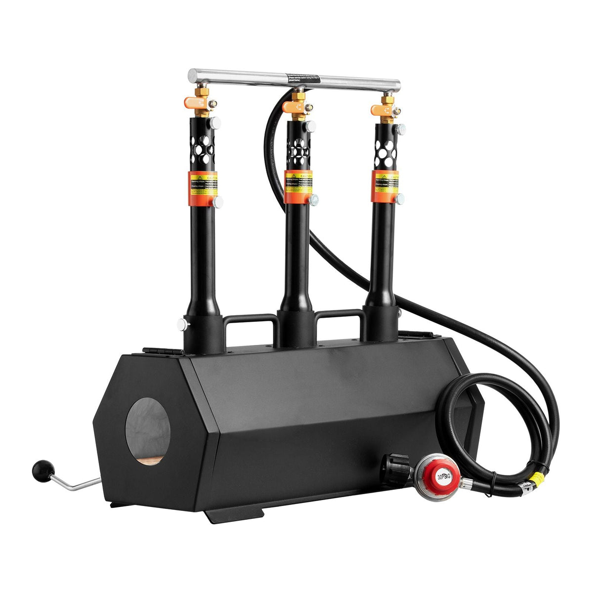 Portable Propane Forge, 3 Burners, 2600 F Tool and Knife Making Blacksmithing Farrier Forge, Large Capacity Hexagon, Cold-Rolled Steel Gas Forging Tools and Equipment, Use for Metal Forging