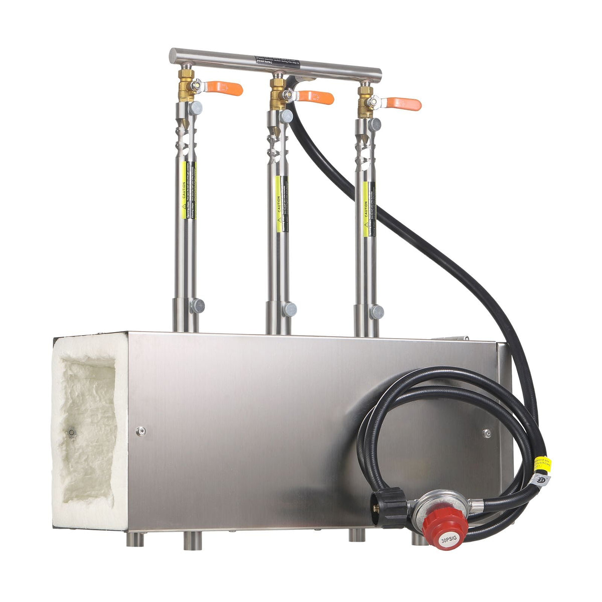Portable Propane Forge, 3 Burners, 2600 Fahrenheit Tool and Knife Making Blacksmithing Farrier Forge, Large Capacity Square Shape, Stainless Steel Gas Forging Tools and Equipment