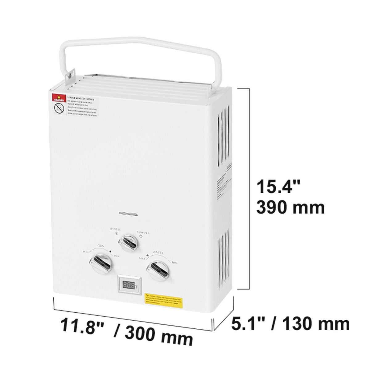 Portable Propane Water Heater, 5L Tankless Outdoor Water Heater, 34000 BTU 1.32 GPM Instant Hot Water, with Accessory Set + Regulator +Water Pump for RV Camping Trips Cabins Barns