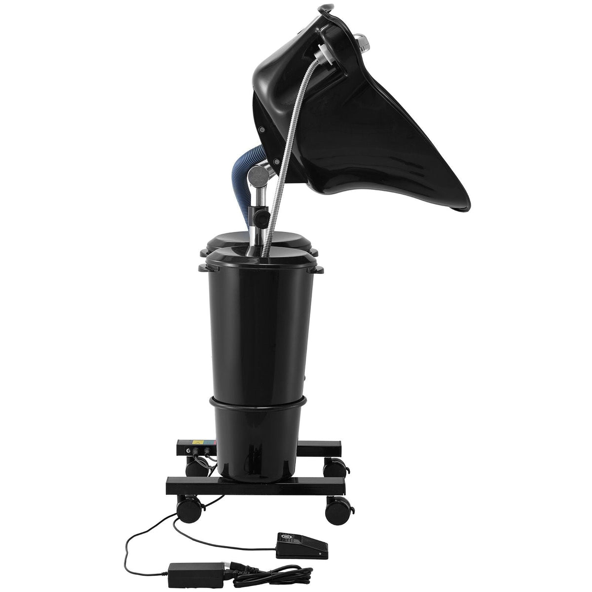 Portable Shampoo Bowl, Shampoo Sink for Washing Hair with Electric Pump, Includes 2 Buckets 2 Showerheads, Drain Hose, Height and Angle Adjustable Portable Wash Bowl for Home Salon Use, Black