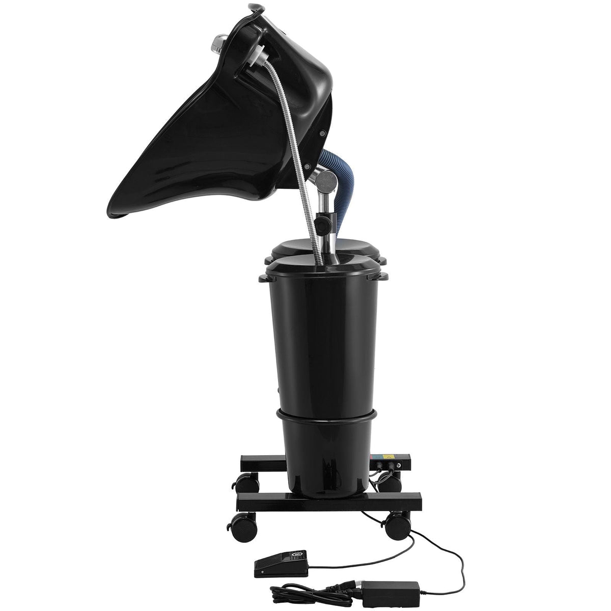 Portable Shampoo Bowl, Shampoo Sink for Washing Hair with Electric Pump, Includes 2 Buckets 2 Showerheads, Drain Hose, Height and Angle Adjustable Portable Wash Bowl for Home Salon Use, Black