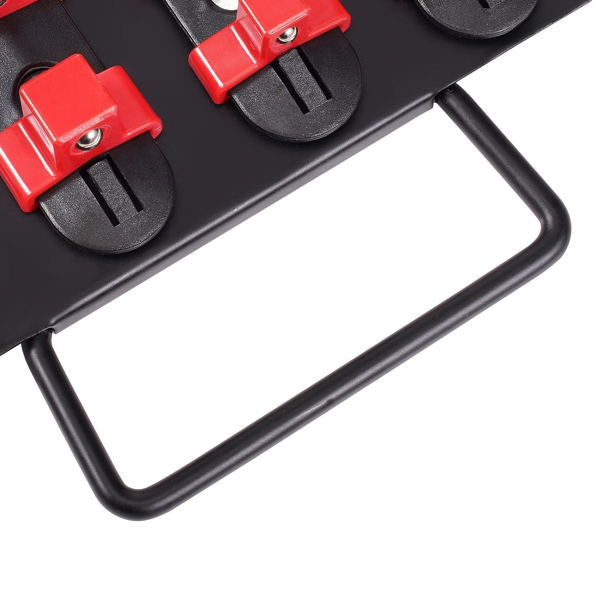 Portable Socket Organizer Tray, 2PCS Metric & SAE Socket Organizer Set Hold up to 160 Sockets, 1/4", 3/8" and 1/2" Heavy-Duty Socket Rail with Handle & Steel Base for Tool Box Drawer