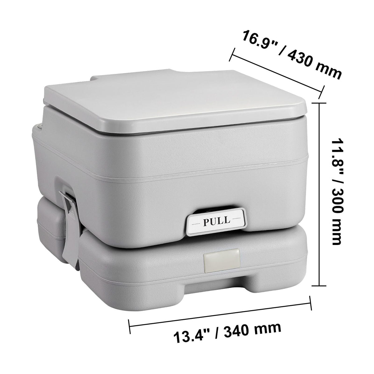 Portable Toilet for Camping with Carry Bag, RV Toilet with 3.2 Gal Waste Tank, Push-Button Pressurized Flush Commode, Leak-proof and Odourless Travel Toilet for Adults Kids Camping Car