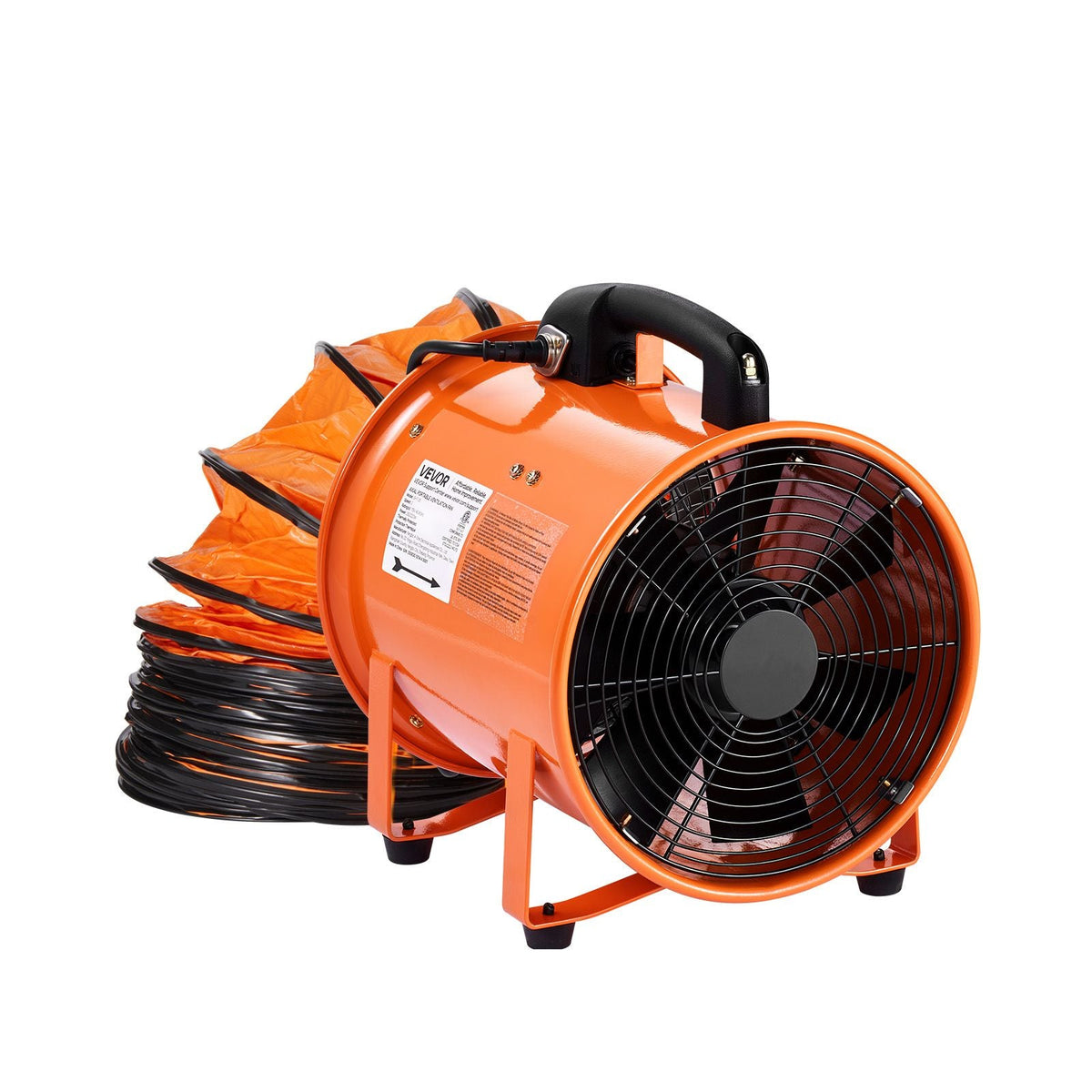 Portable Ventilator, 10 inch Heavy Duty Cylinder Fan with 33ft Duct Hose, 350W Strong Shop Exhaust Blower 1948CFM, Industrial Utility Blower for Sucking Dust, Smoke, Smoke Home/Workplace