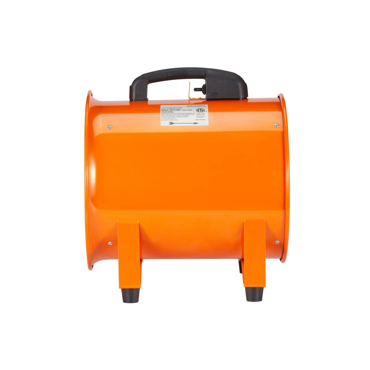 Portable Ventilator, 12 inch Heavy Duty Cylinder Fan with 16.4ft Duct Hose, 585W Strong Shop Exhaust Blower 3198CFM, Industrial Utility Blower for Sucking Dust, Smoke, Smoke Home/Workplace