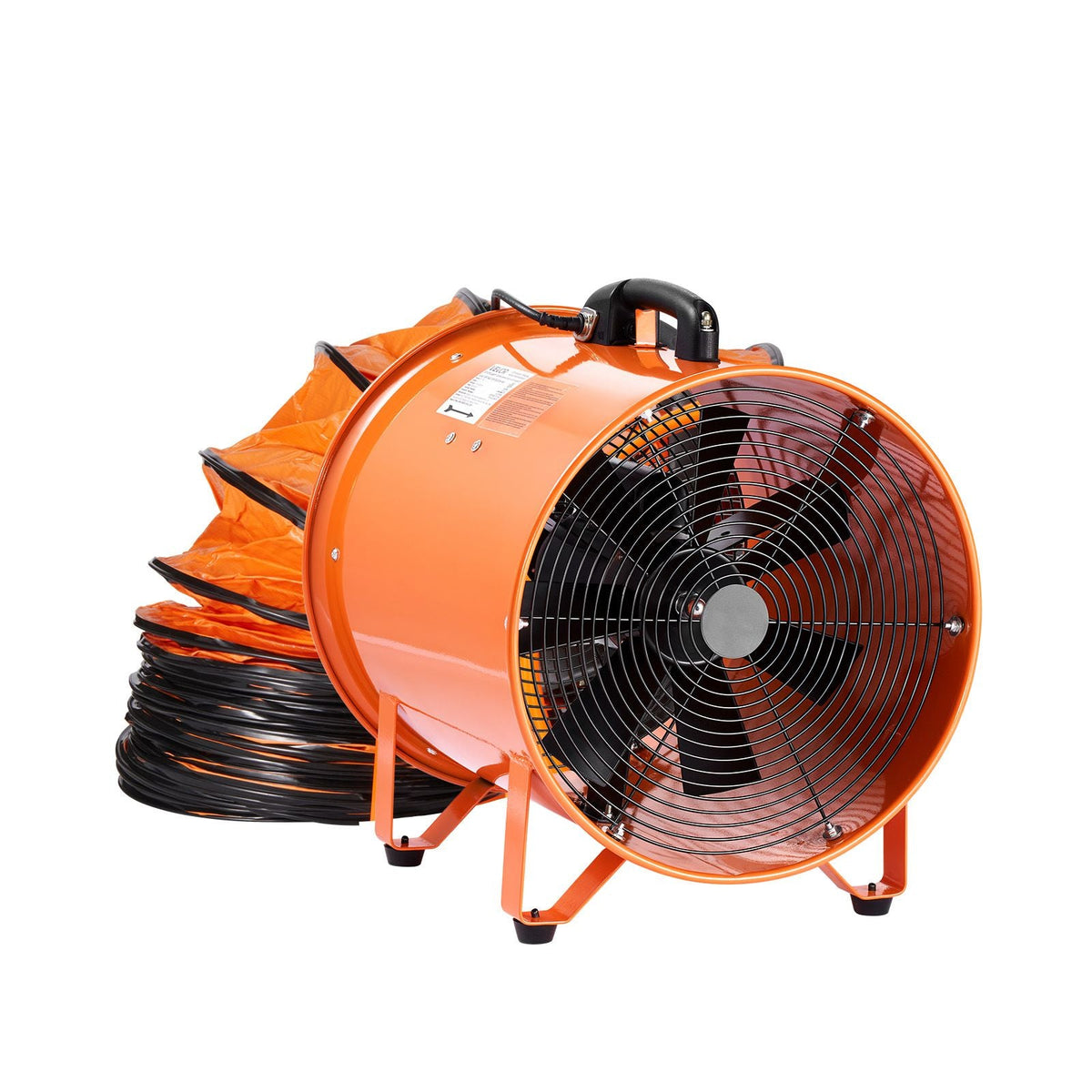 Portable Ventilator, 16 inch Heavy Duty Cylinder Fan with 16.4ft Duct Hose, 1350W Strong Shop Exhaust Blower 5175CFM, Industrial Utility Blower for Sucking Dust, Smoke, Smoke Home/Workplace