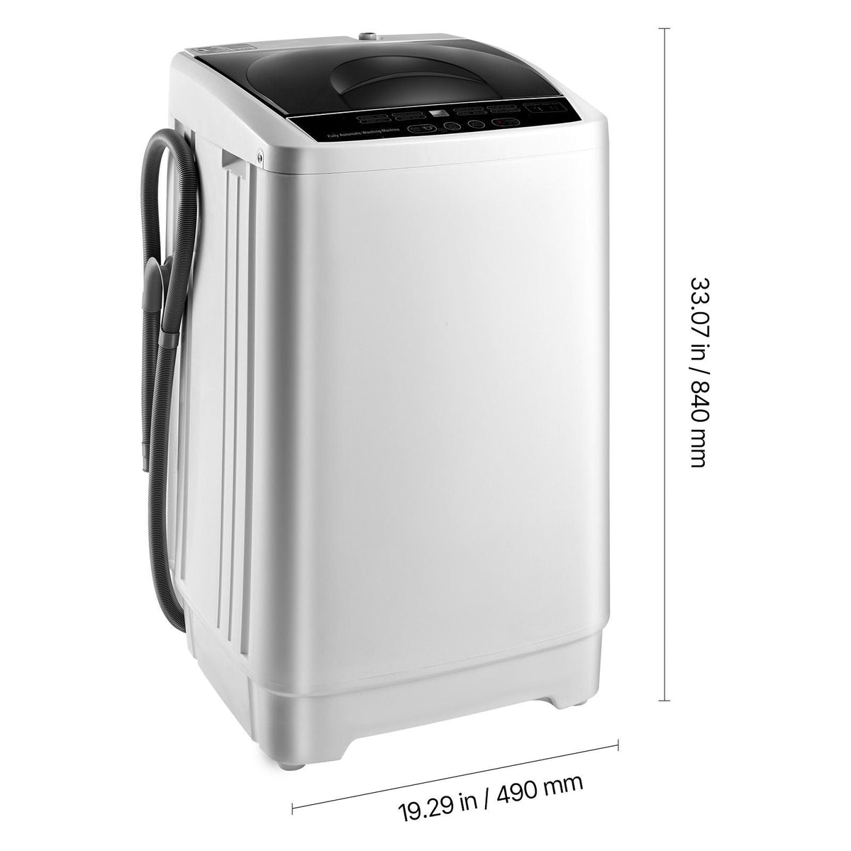 Portable Washing Machine, Portable Washer 1.3 cu.ft with LED Display, Stainless Steel Drum, 8 Wash Programs & 6 Adjustable Water Levels, Portable Washer Machine for Apartments, RVs, and Dorms