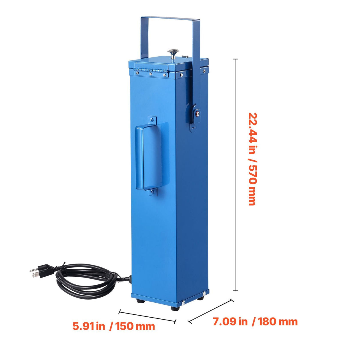 Portable Welding Rod Oven, 10LBS Capacity Electrodes Drying Oven 230W 120V, 300 F Fast Heating Welding Rods Dryer for 18-inch Stick Electrodes - with Easy-to-Carry Handle & Safety Locking Latch