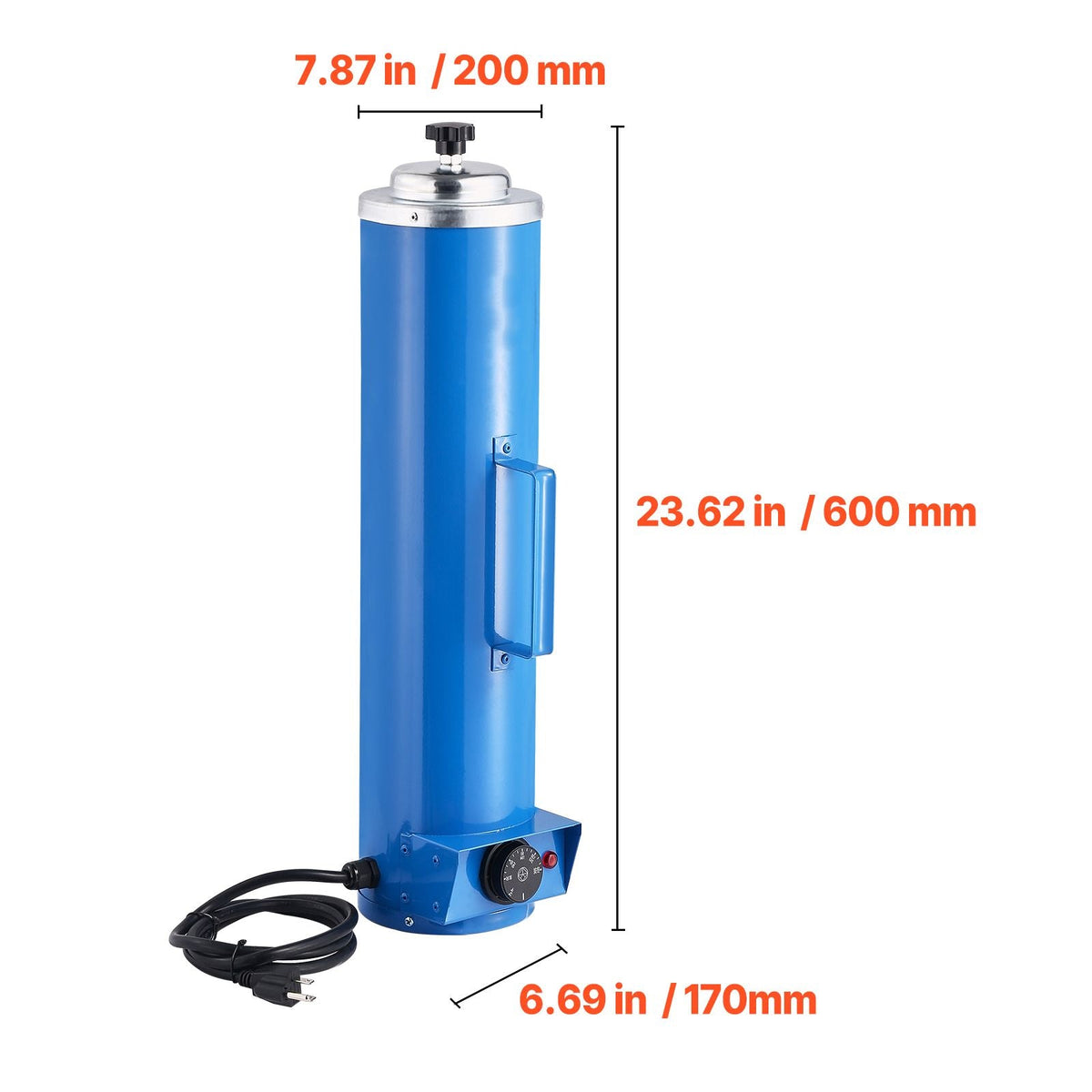 Portable Welding Rod Oven, 10LBS Capacity Electrodes Drying Oven 230W 120V, 86 to 302Fahrenheit Adjustable Welding Rods Dryer for 18-inch Stick Electrodes - with Easy-to-Carry Side Handle