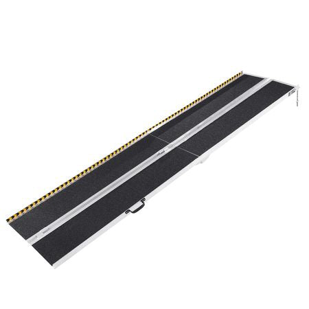 Portable Wheelchair Ramp, 10 ft 800 lbs Capacity, Non-Slip Aluminum Folding Threshold Ramp, Foldable Mobility Scooter Ramp Wheel Chair Ramp, Handicap Ramp for Home Steps, Stairs, Doorways, Curbs