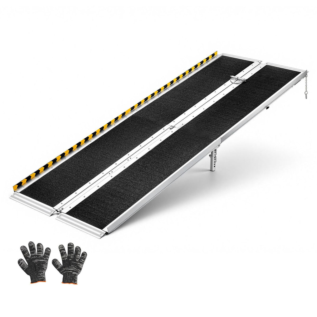 Portable Wheelchair Ramp, 8FT, Non-Slip Aluminum Folding Handicap Ramp for Wheelchair, 800 lbs Capacity, Door Threshold Ramps for Home Steps, Stairs, Entry, Threshold, Doorways, Scooter, Curbs