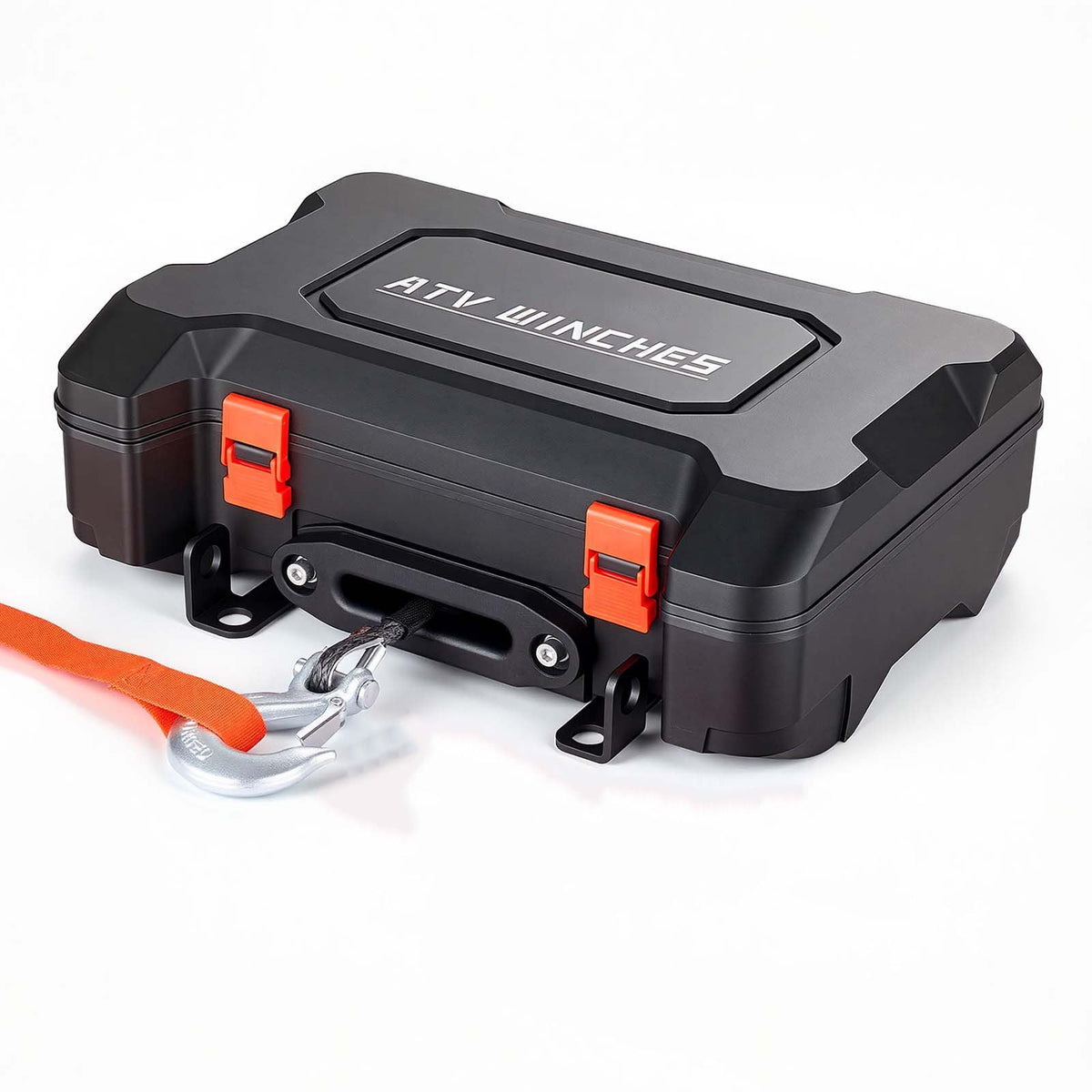 Portable Winch, 6000 lbs 12V DC Electric Winch with Synthetic Rope, Wireless & Wired Remotes, Box-Style Recovery Kit with Fairlead, Clevis Hook, Strap for ATV UTV Off-Road Outdoor Pulling Tasks