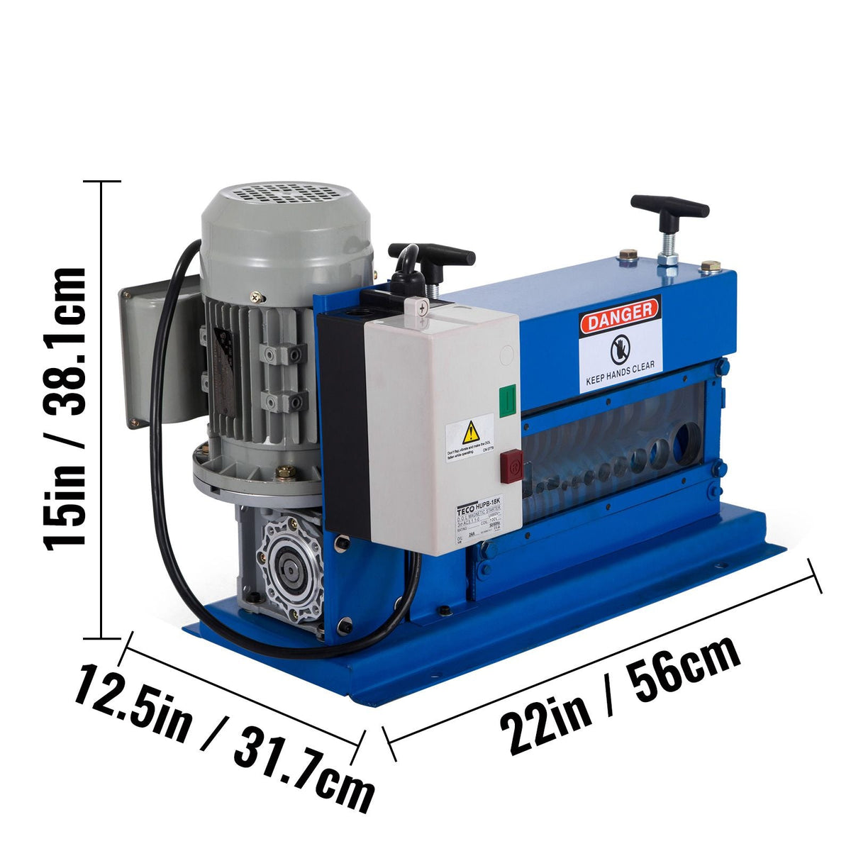 Portable Wire Stripper, 18 AWG to 1" OD, 11 Channels, 10 Blades, Electric Machine for Efficient Copper Recycling, Speeds Up to 75ft/min