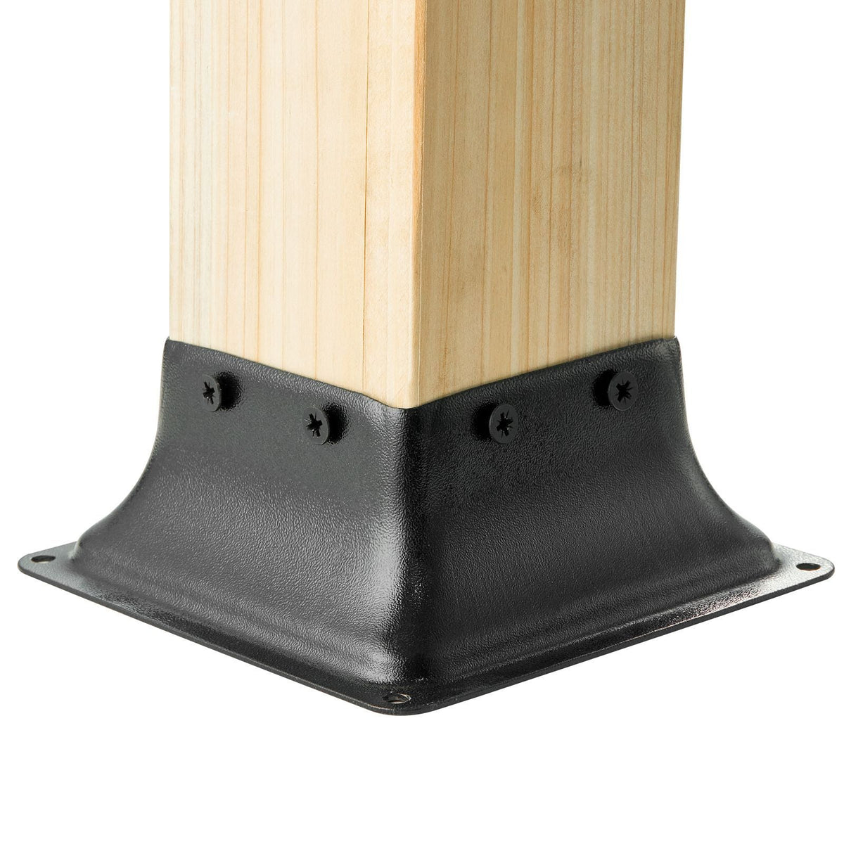 Post Base 4x4 10Pcs, Internal 3.6"x3.6" Heavy Duty Powder-Coated Steel Post Bracket Fit for Standard Wood Post Anchor, Decking Post Base for Deck Porch Handrail Railing Support